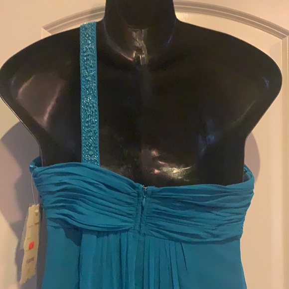 Teal floor length dress - Picture 5 of 8